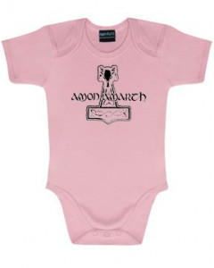 Amon Amarth baby body Logo Pink | Metal Kids and Baby collection
